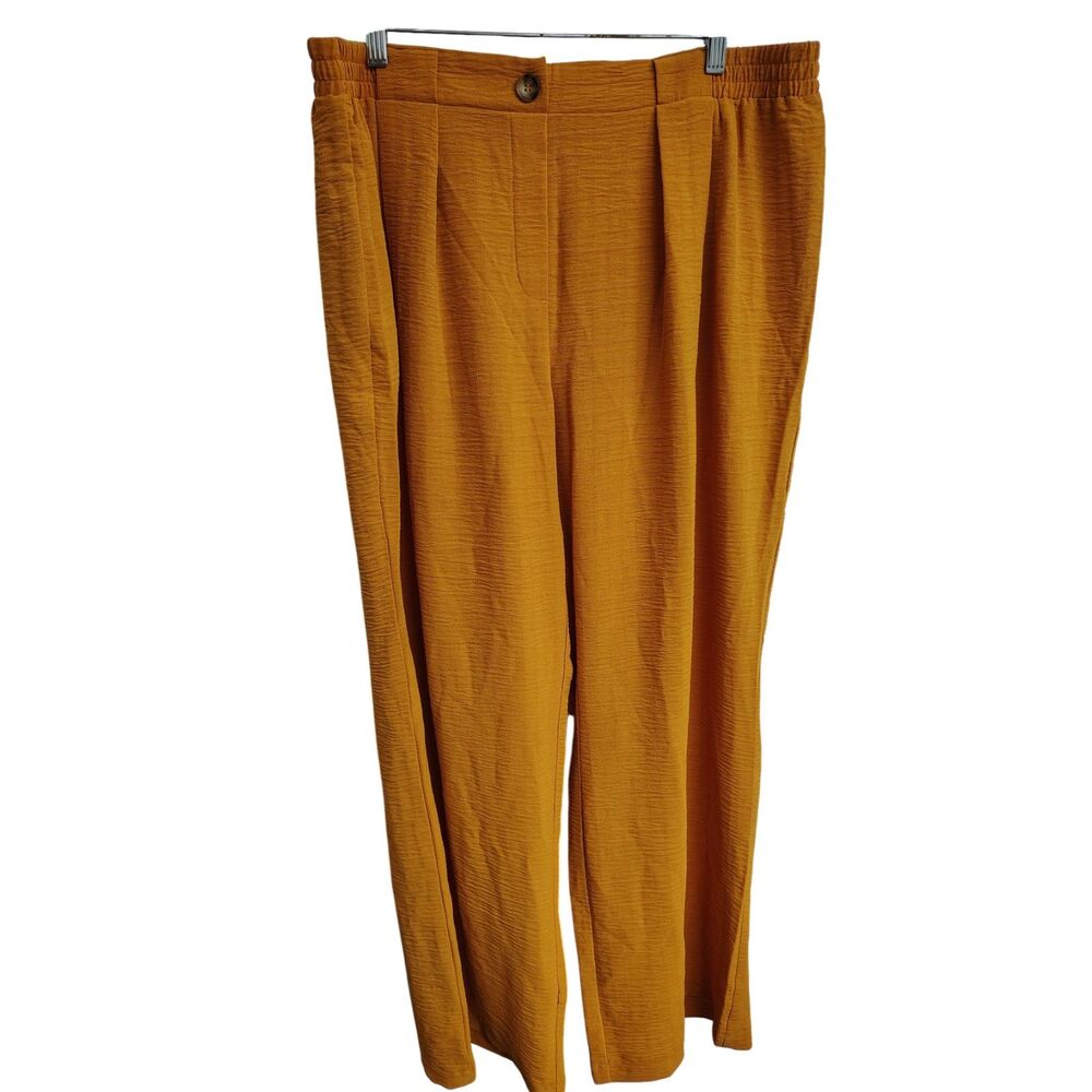 Cato 18/20W Yellow‎ Stretch Paperbag Pants